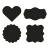 SET OF BLACKBOARD STICKERS ASSORTED 6-7.5CM 12PCS
