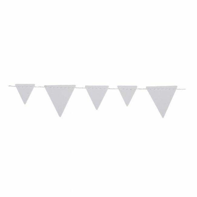 PAPER CORD WITH PENNANT WHITE (CARD 2,7 M)