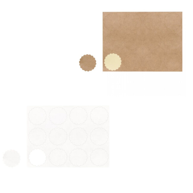 PLAIN STICKER 3.5CM 12PCS