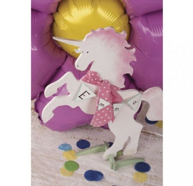 WOODEN UNICORN FSC 100% TO STAND 19X24CM (ONE-SIDED MOTIF) - Image 2