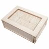 WOODEN BOX & LETTERS FSC 100% 6X0.4X6CM 72PCS