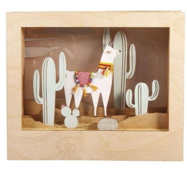 WOODEN KIT 3D-MOTIF FRAME LLAMA FSC 100% NATURAL 24X20X6.9CM - 10PCS/1SET - Image 5