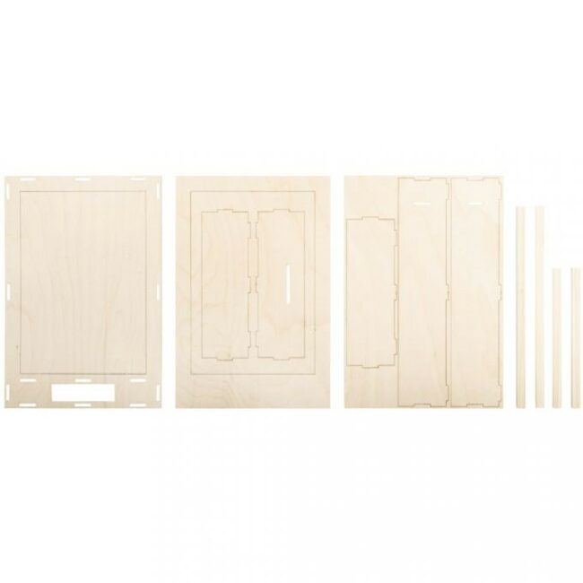 WOODEN KIT 3D-MOTIF FRAME FSC 100% NATURAL 20X30X6.6CM 8PCS/1SET - Image 4