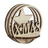 WOODEN PLUGS "XMAS" FSC MIX CREDIT 5.5CM Ø