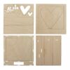 WOODEN CONSTRUCTION 3D MOTIF FRAMES "LOVE'' 24X24X6.3CM 16PCS/1SET - Image 2