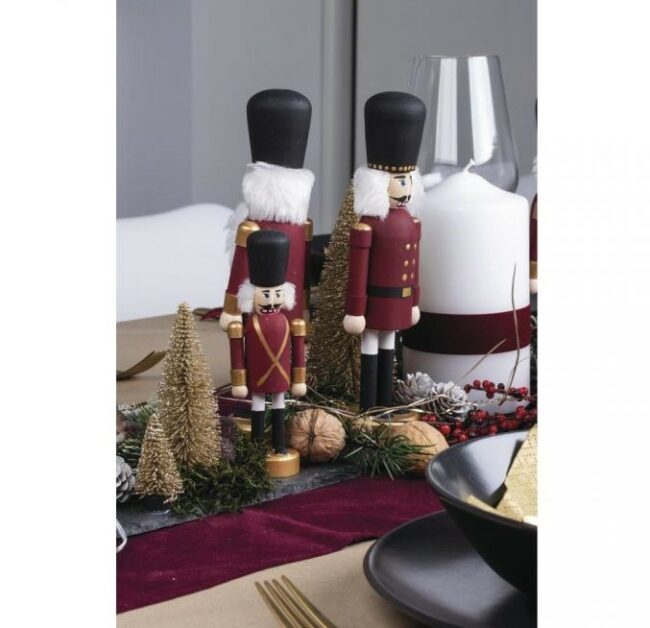DECORATIVE FIR TREES GLITTERED CASHMERE GOLD (5CMX4PCS/10CMX3PCS) - 7PCS - Image 2