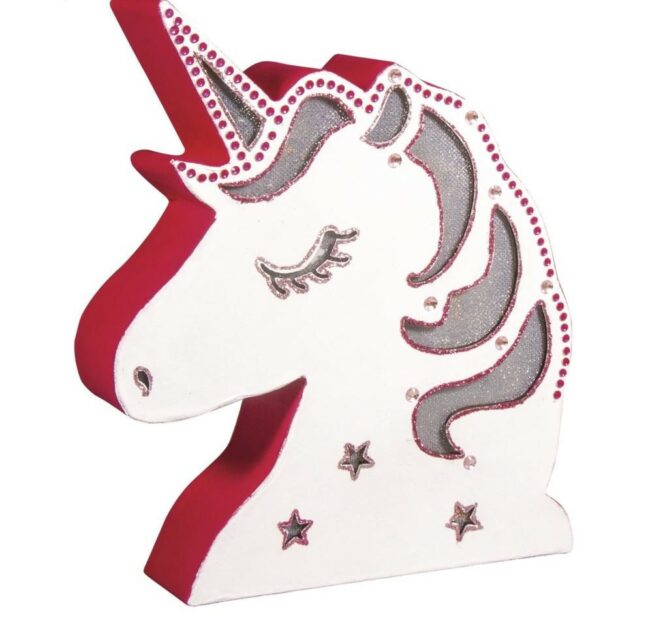 PAPER MÂCHÉ KRAFT LIGHT UNICORN FSC REC.100% - 17X20X4CM - Image 4