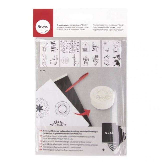 TRANSFER PAPER WITH TEMPLATES "SMILE" - 5XA4
