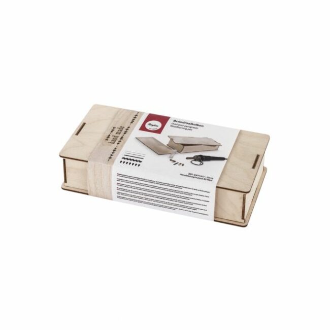WOOD BURNING PEN IN WOODEN BOX