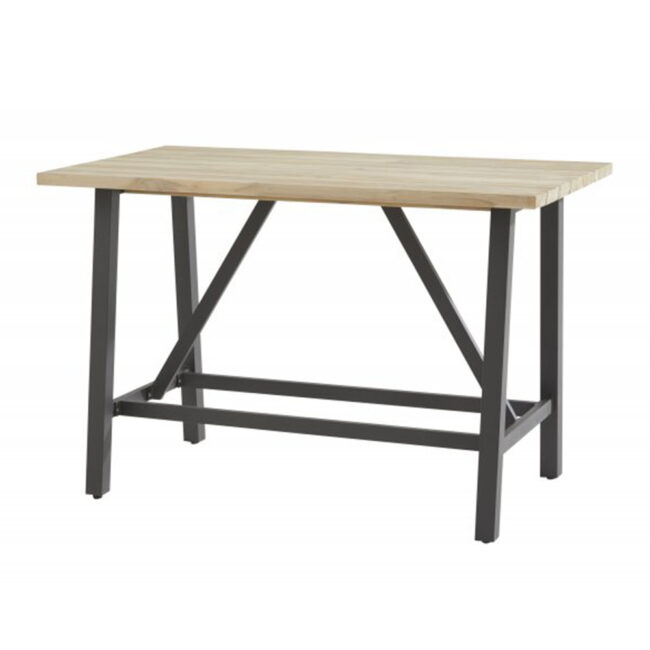 DERBY BAR TABLE WITH ALUMINIUM LEGS 160X90X105CM