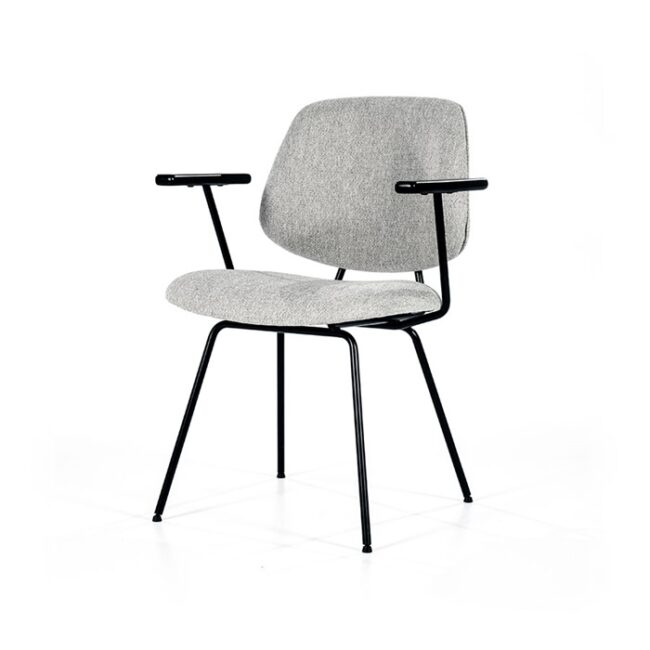 CHAIR LYNN WITH ARMREST GREY FLETCHER 62X57.5X82CM