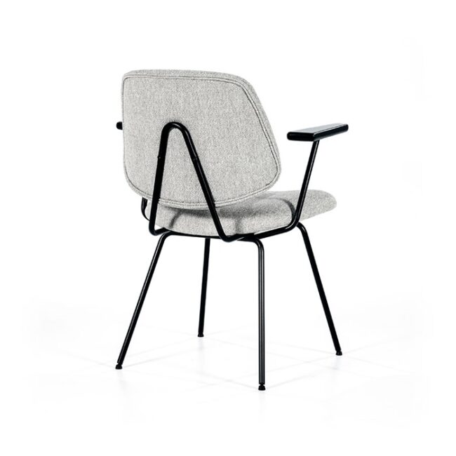 CHAIR LYNN WITH ARMREST GREY FLETCHER 62X57.5X82CM - Image 2