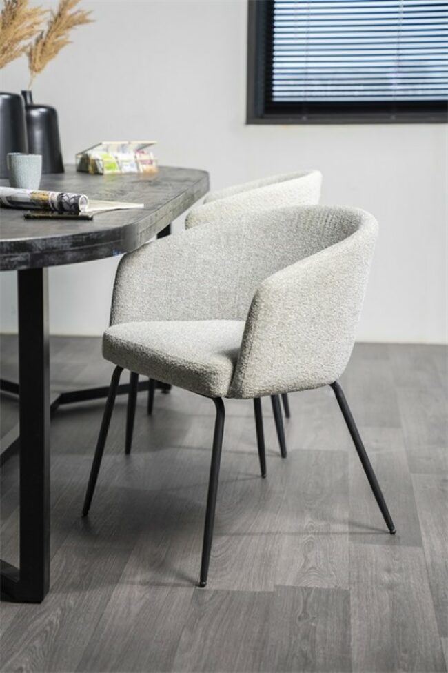 CHAIR ASTRID  LIGHT GREY BAQUER - Image 2