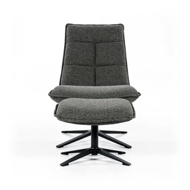 ARMCHAIR MARCUS WITH FOOTSTOOL ANTRACITE BAQUER - Image 3