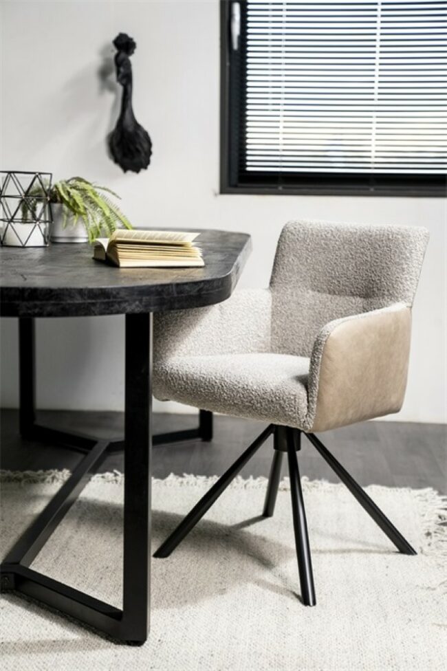 CHAIR SEF TAUPE BOTSWANA / BEIGE ASCOT - Image 5