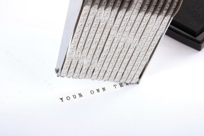 WORD TAPE STAMP - 13TAPES SCRIPT - HEIGHT 5MM - Image 5
