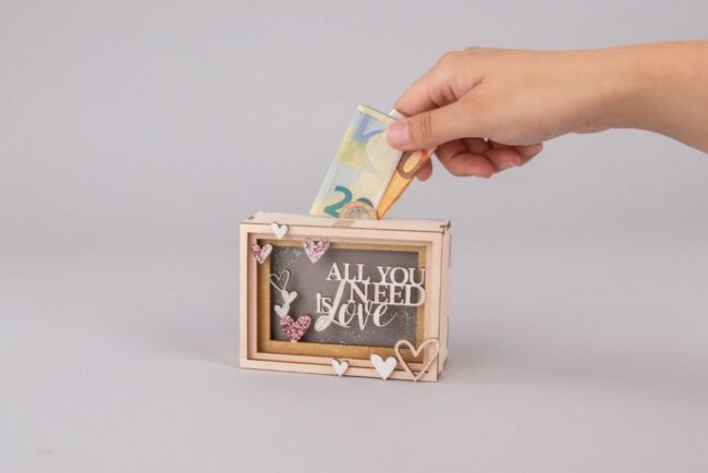 WOODEN 3D GIFT BOX "LOVE" FSC MIXCREDIT NATURAL 11.5X8.5X5CM-14PCS/1SET - Image 4