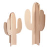 WOODEN CACTI 16.5X32CM & 22X42CM