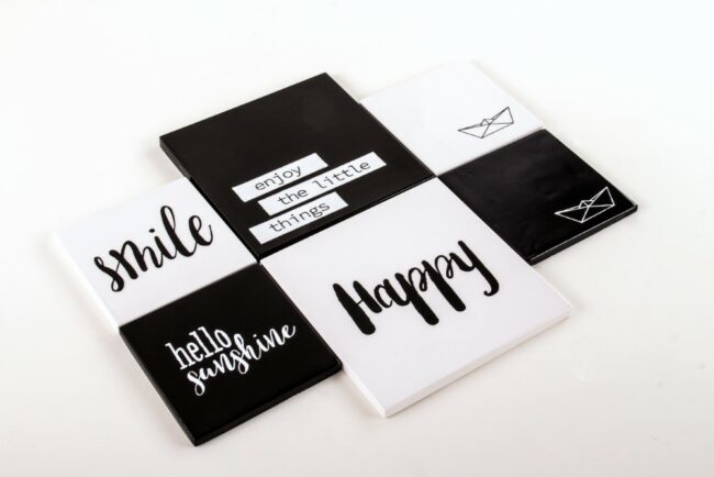 SCREEN-PRINTING STENCIL SMILE A4 (1 STENCIL & 1 SQUEEGEE) - Image 2