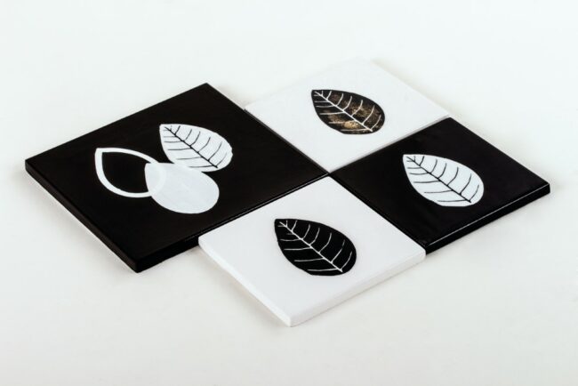 SCREEN-PRINTING STENCIL LEAVES A4 (1 STENCIL & 1 SQUEEGEE) - Image 2
