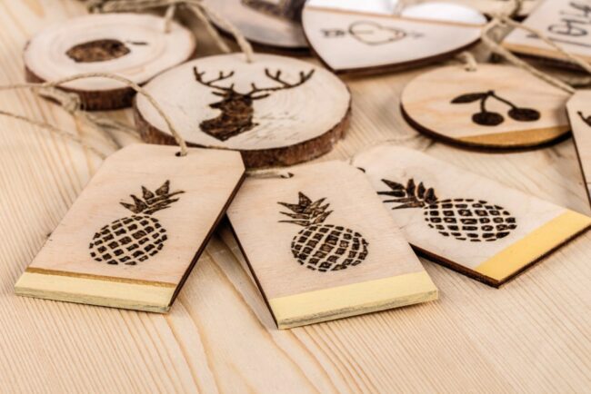 WOODEN HANGING TAG FSC 100% NATURAL 4.5X8X0.3CM 6PCS - Image 4