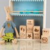 WOODEN DICE NATURAL 4.5X4.5X4.5CM 9PCS - Image 6