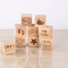 WOODEN DICE NATURAL 4.5X4.5X4.5CM 9PCS - Image 2