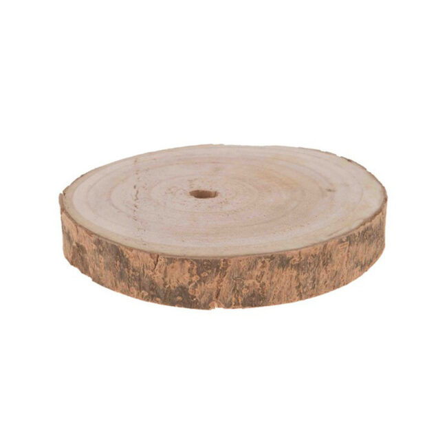 PAULOWNIA WOODEN ROUND SLICE NATURAL 20X20X3CM