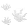 WHITE 2D CORAL ASSORTED 18 PCS