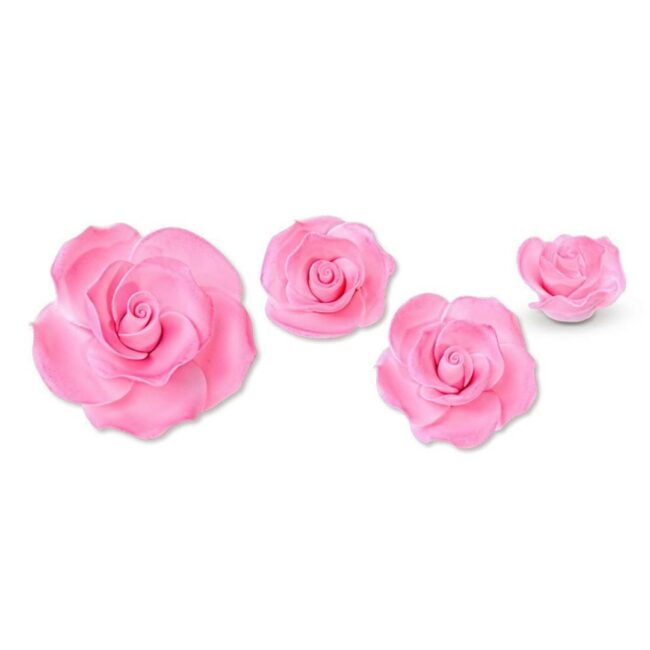 SET OF SUGAR ROSES PINK ASSORTED 17PCS