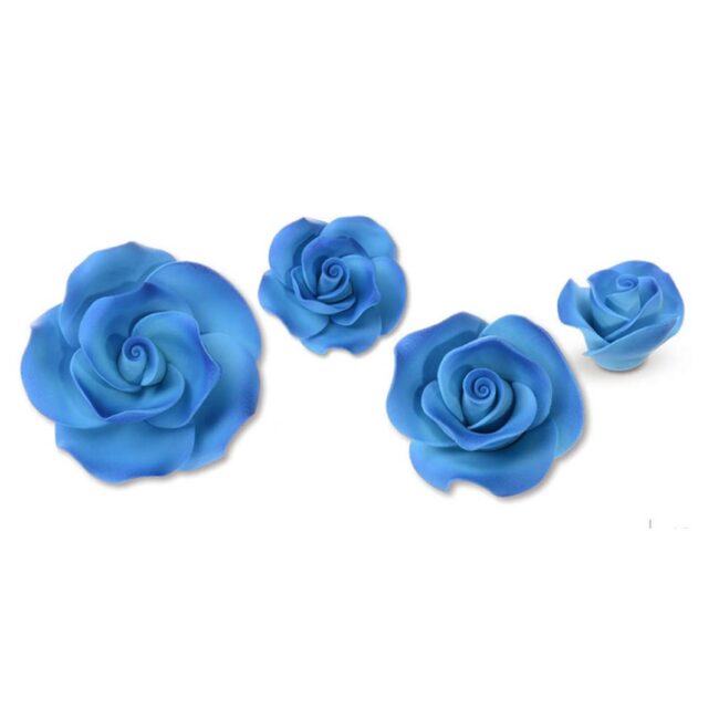 SET OF SUGAR ROSES BLUE ASSORTED 17PCS