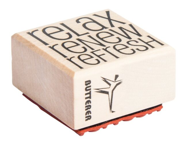 STAMP "RELAX - RENEW - REFRESH" 4X4CM - Image 2