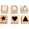 SET OF WOODEN STAMPS BASIC 2.2-3.7CM Ø - 6PCS - Image 2