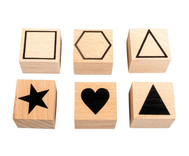 SET OF WOODEN STAMPS BASIC 2.2-3.7CM Ø - 6PCS - Image 2