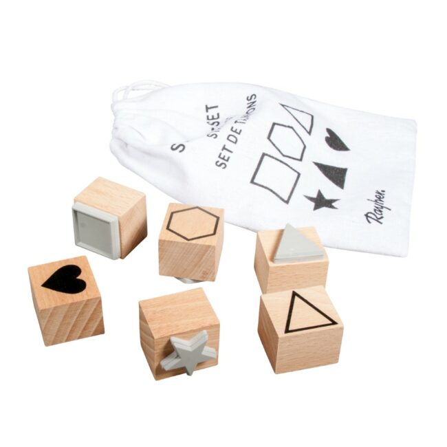 SET OF WOODEN STAMPS BASIC 2.2-3.7CM Ø - 6PCS - Image 3