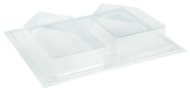 CASTING MOULD HOUSES (2 HOUSES) 13.5-16.5CM - DEPTH 3CM - Image 2