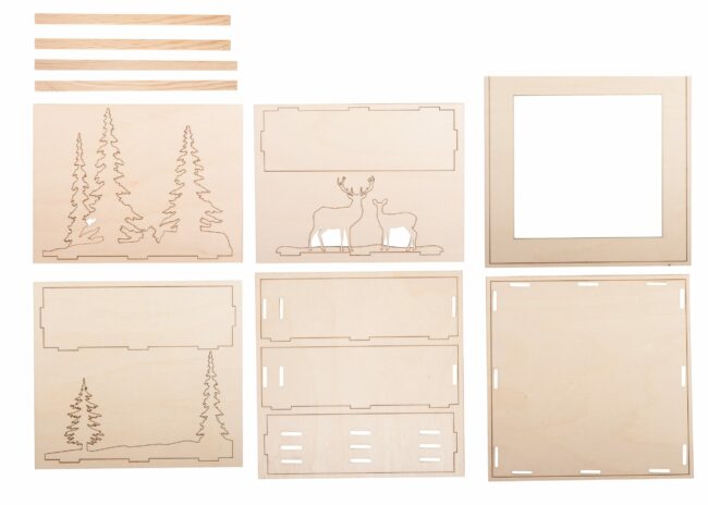 WOODEN KIT 3D MOTIF FRAME WINTERLAND, FSC 100% 20X20X6.6CM - Image 2