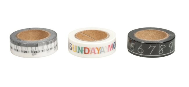 WASHI TAPE SET ORGANIZER (3 DESIGNS - 10M EACH) 15MM - BOX 30M - Image 3