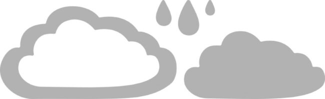 PUNCHING STENCIL SET(DEEP EDGE)"CLOUDS & DROPS" 0.5-9.1 X 0.8-4.8CM - 4PCS - Image 3