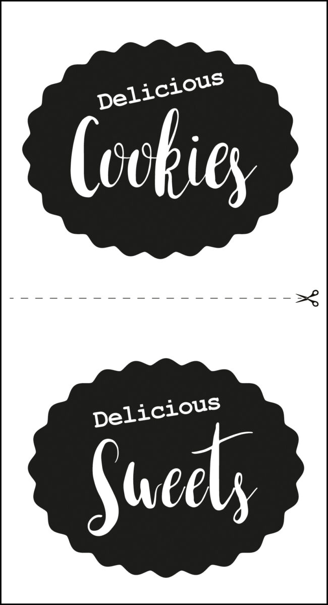 DECORATIVE PULL-OFF MOTIFS "DELICIOUS" 10X16CM - 2SHEETS