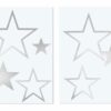 IRON-ON TRANSFER FILM STAR SILVER 4-14.5 X 4-11.5CM - 6PCS/2SHEETS - Image 2