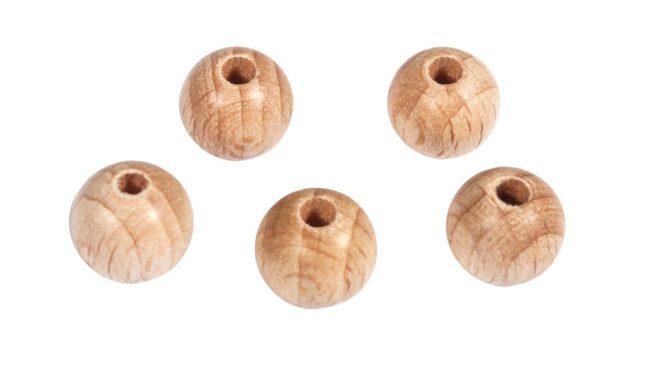 WOODEN BEADS DRILLED 10MM 35PCS - Image 2