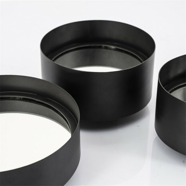 SET OF 3 MIRRORS SCOOP BLACK - Image 2