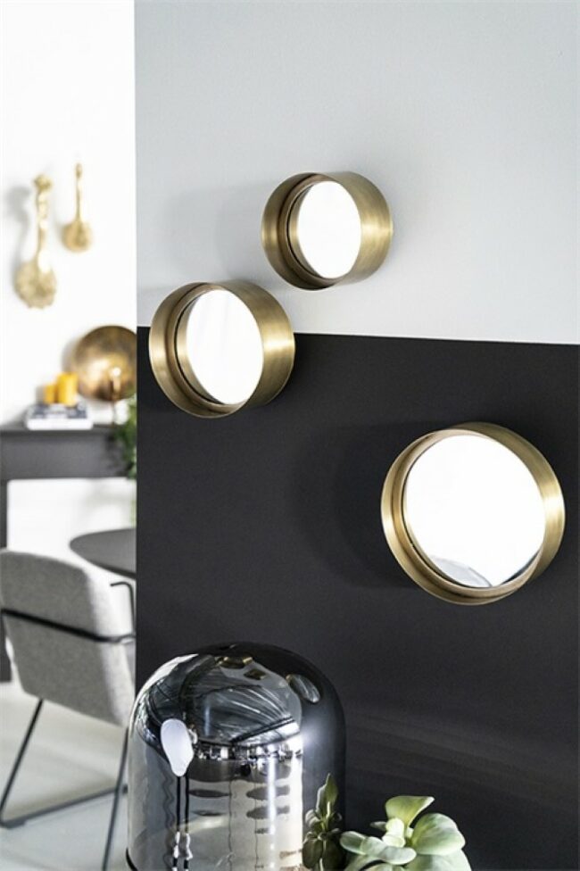 SET OF 3 MIRRORS SCOOP BRONZE - Image 3