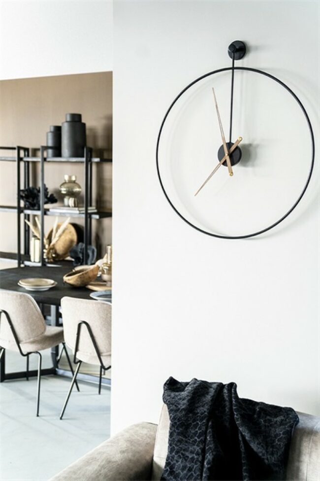 WALL CLOCK SUNDIAL LARGE BLACK 70X6X76CM - Image 3