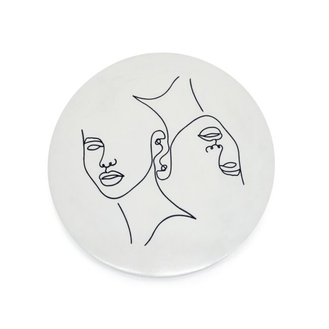 WALL DECOR ABSTRACT SMALL CLAY 45X45CM