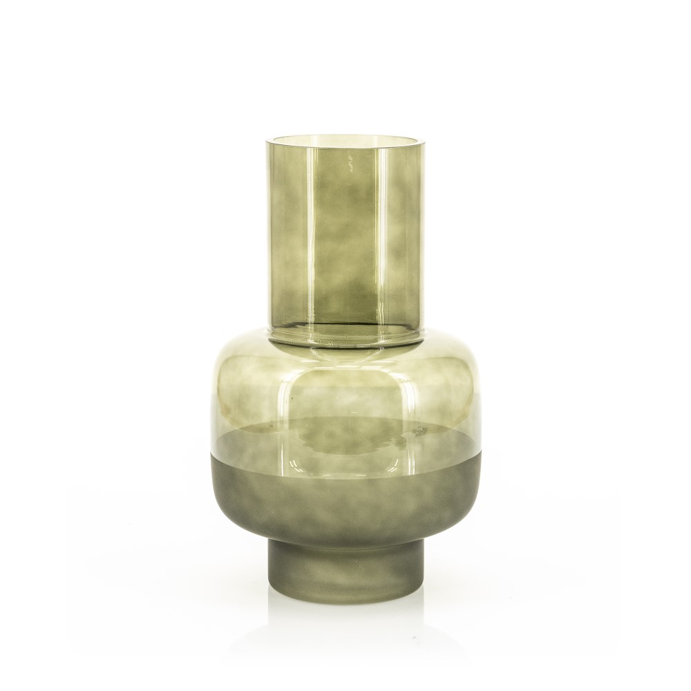 VASE FLOW GREEN 18X18X30CM