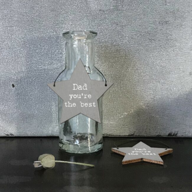LITTLE STAR SIGN DAD YOU'RE THE BEST 3X6X0.1CM - Image 3