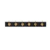 EDGY COAT RACK WITH 6 HOOKS MATT BLACK