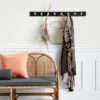 EDGY COAT RACK WITH 8 HOOKS MATT BLACK - Image 2